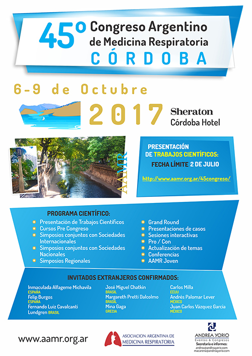 45° Congreso Argentino de Medicina Respiratoria Córdoba